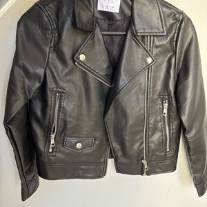 Zara Black Leather Biker Jacket